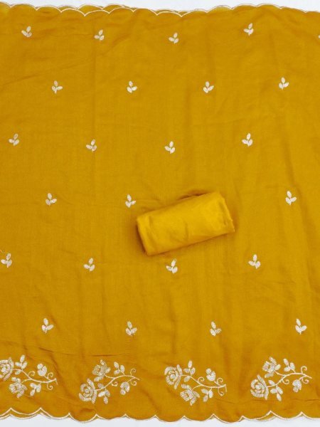 Ornate Yellow Vichitra Silk Kurti Set with Beautiful Sequins Work and Designer Dupatta Color Set Matching Dress Material Wholesale