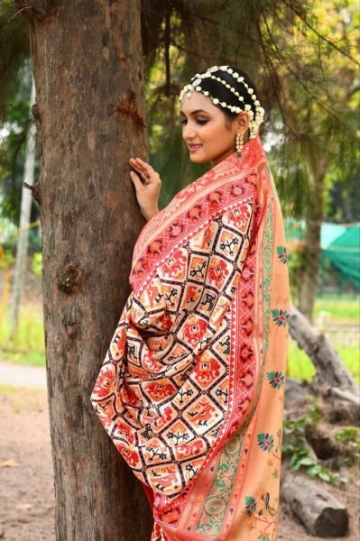 Paithani Patola Silk Printed Blend Saree Patola Silk Sarees Wholesale