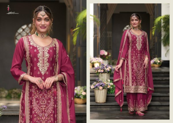 Pakistani Embroidered Chinon Suit Stitched Pink Salwar Kameez Ready to Wear Wholesale Price Designer Plazzo Salwar Suits Wholesale