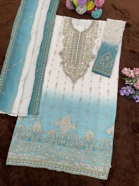 Pakistani Salwar Kameez Designer Outfit with Heavy Embroidery and Matching Dupatta Churidar Salwar Suits Wholesale