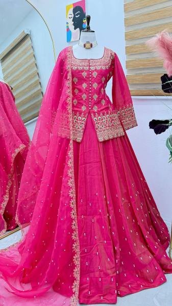 Pakistani style Embroidered Ready to Wear Lehenga Set For Women At Manufacturer rates Ready To Wear Collection