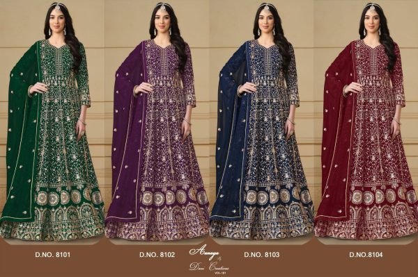 Designer Bollywood Anarkali Salwar Suit Faux Georgette Gown Style Anarakali Gown Wholesale