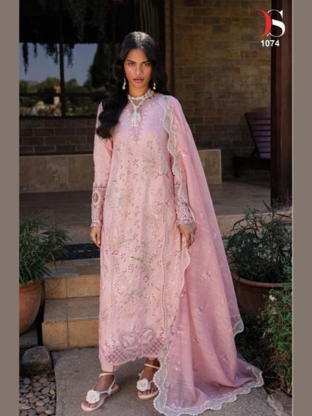 Pakistani Style Heavy Cotton Embroidered Salwar Suit with Printed Dupatta Festive Wear at Affordable Price Salwar Kameez
