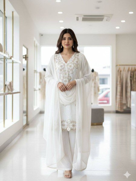 Pakistani Style Sequence Work Palazzo Suit New Arrival