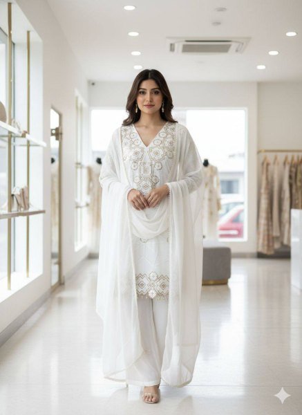 Pakistani Style Sequence Work Palazzo Suit New Arrival Ready To Wear Collection