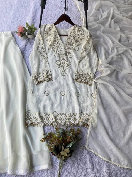 Pakistani Style Sequence Work Palazzo Suit New Arrival Ready To Wear Collection