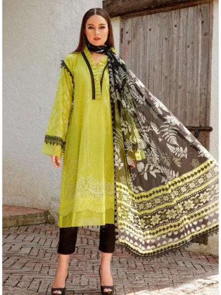 Hazzel Cotton Lawn Pakistani Suit Embroidered Printed Set for Resellers Salwar Kameez