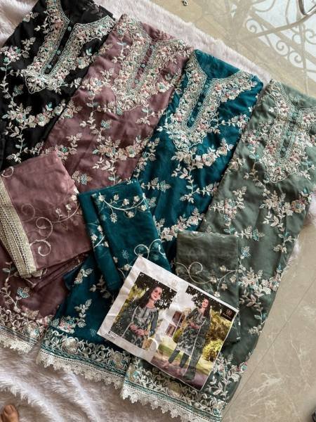 Pakistani Suit – Organza Semi-Stitched Party Wear Outfit At Wholesale Price Pakistani Suits Wholesale