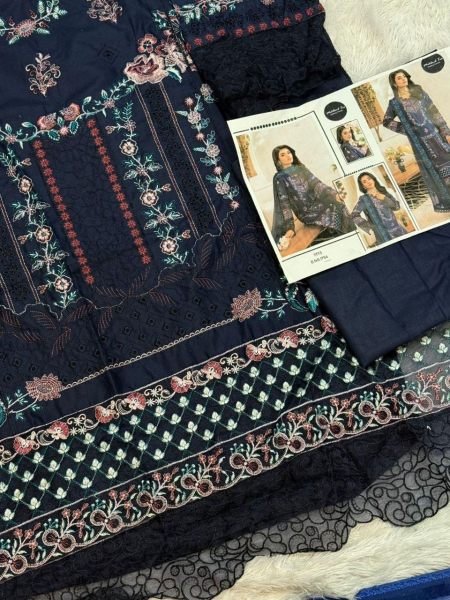 Pakistani Suit Pure Cotton Embroidered Design No 1754 from Mehboob Tex for Wholesale Buyers   Cotton Salwar Kameez Wholesale