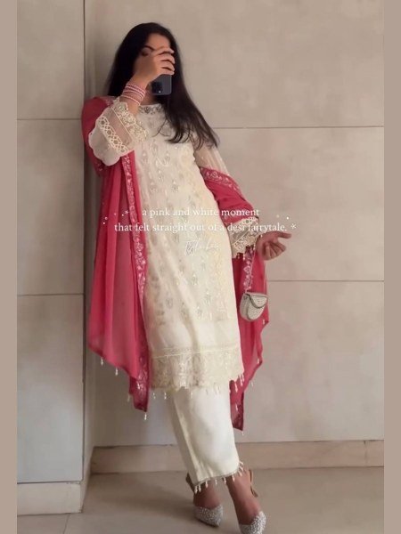 Party Look Heavy Georgette Palazzo Suit with Sequin Embroidery & Latkan Dupatta Ready To Wear Suit