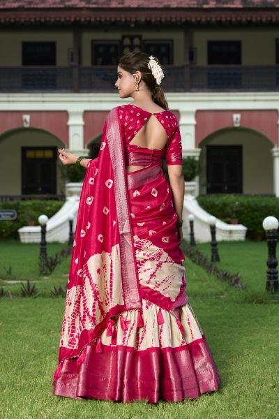 Party Wear Beautiful Dola Silk Half Saree Lehenga Choli in Multi Color Half Saree Lehenga