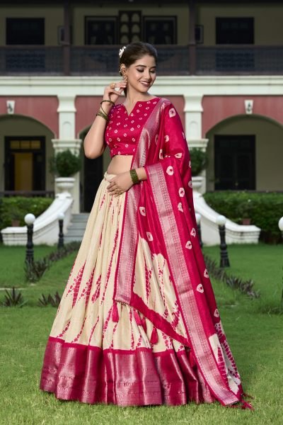 Party Wear Beautiful Dola Silk Half Saree Lehenga Choli in Multi Color Half Saree Lehenga