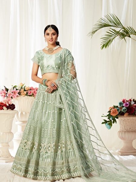 Party Wear Look Heavy Lehenga Choli With Embroidery Work  