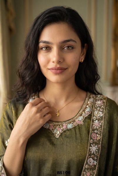 Party Wear Mahendi Green Tissue Silk Salwar Suit with Heavy Embroidery and Handwork Designer Plazzo Salwar Suits Wholesale
