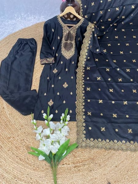 Party Wear Malay Satin Silk Kurti With Satin Silk Dupatta Ready To Wear Collection