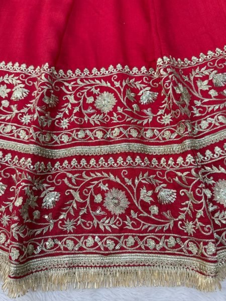 Party Wear Red Vichitra Silk Anarkali Suit with Designer Dupatta for Festival Wear Ready To Wear Collection