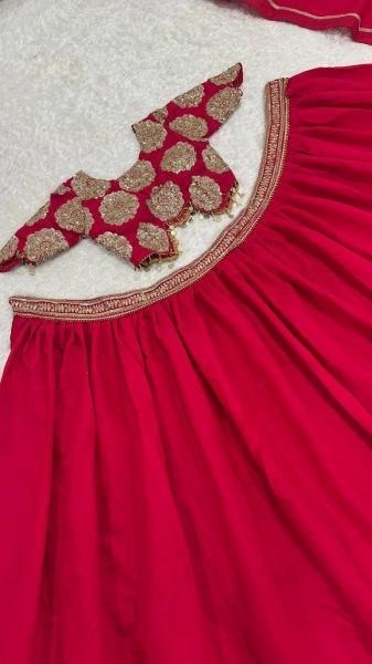 Partywear Roman Silk Embroidered Lehenga Choli For Woman At Best Rates Designer Lehenga Choli