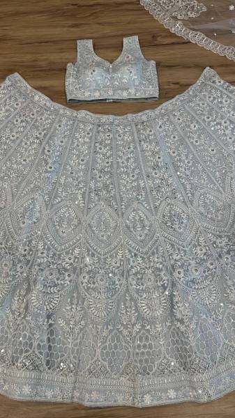 Pastel Blue Bridal Lehenga Choli With Thread and Sequins Work For Festive Wear 2026 Designer Lehenga Choli