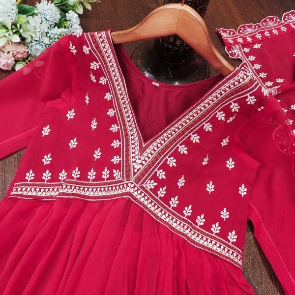 Perfact Outfit For festival Georgette 3pc Set  3 Piece Kurti Set