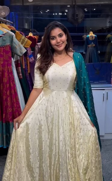 Wedding Functions or Party Wear  Chinnon Anarkali Set with Dupatta Best Wholesale Prices Anarkali Kurtis 