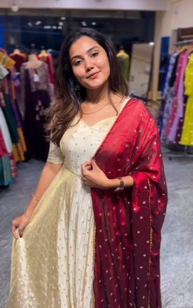 Perfect For Festive Occasions Chinnon Embroidered Anarkali Gown with Maroon Dupatta Best Wholesale Prices  Anarkali Kurtis 