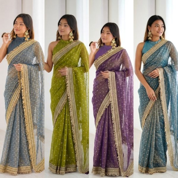 Perfect Grey Party Wear Jacquard Silk Saree at Manufacturer Price Silk Sarees Wholesale