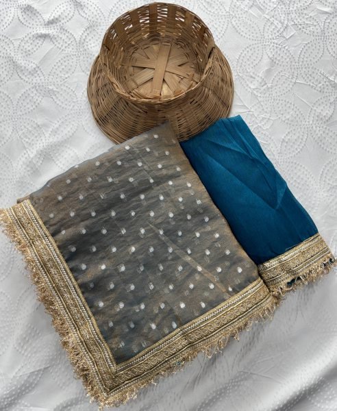 Perfect Grey Party Wear Jacquard Silk Saree at Manufacturer Price Silk Sarees Wholesale