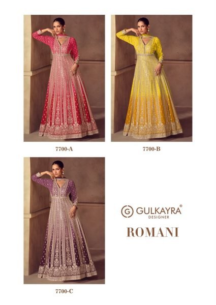 Perfect Hot Pink Premium Real Chinon Embroidered Top Dupatta Set for Wedding Anarakali Gown Wholesale