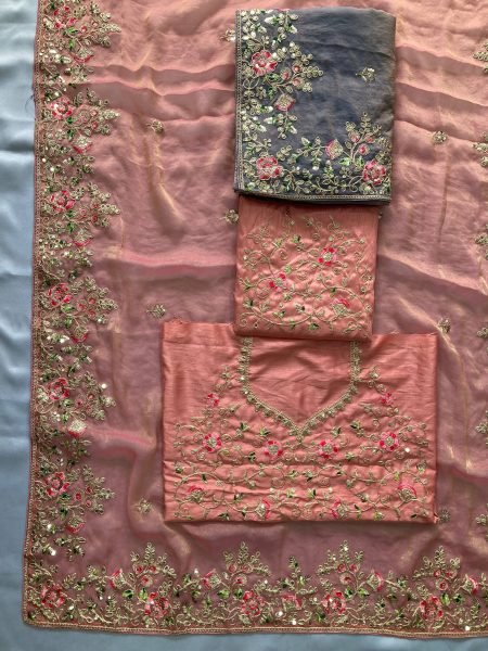 Perfect Soft Chiffon Saree with Embroidery Work for Special Occasions Designer Wedding Sarees Wholesale