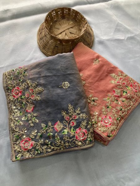 Perfect Soft Chiffon Saree with Embroidery Work for Special Occasions Designer Wedding Sarees Wholesale