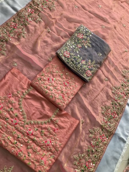 Perfect Soft Chiffon Saree with Embroidery Work for Special Occasions Designer Wedding Sarees Wholesale