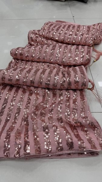 Pink Bollywood Sequins Saree with Mulberry Silk Blouse at Manufacturer Rate Bollywood Fancy Sarees Wholesale