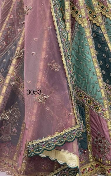 Pink Bridal Gadhwal Silk Lehenga with Dori Work  Zari Embroidery and Diamond Handwork Bridal Lehenga Choli