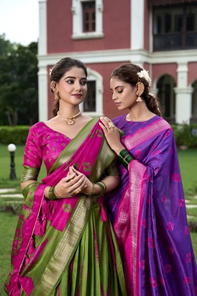 Pink Color Dola Silk Shibori Print Saree Lehenga Choli Set Half Saree Lehenga