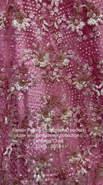 Pink Designer Net Lehenga Choli with Floral Sequins Work for Wedding Wear Designer Lehenga Choli