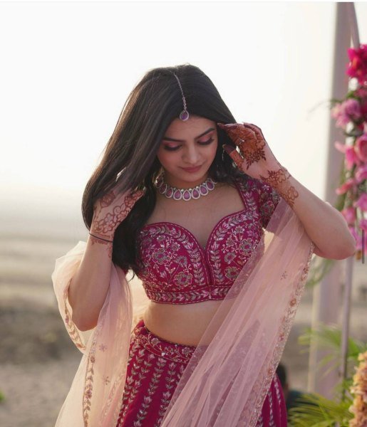 Pink Heavy Slub Silk Lehenga Choli with Dori Sequins Work for Wedding Wear Designer Lehenga Choli