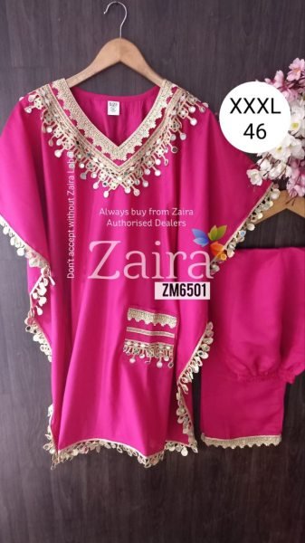 Pink Mirror Work Muslin Kaftan Set Festive Readywear for Mehndi &  Day Functions Kaftan 