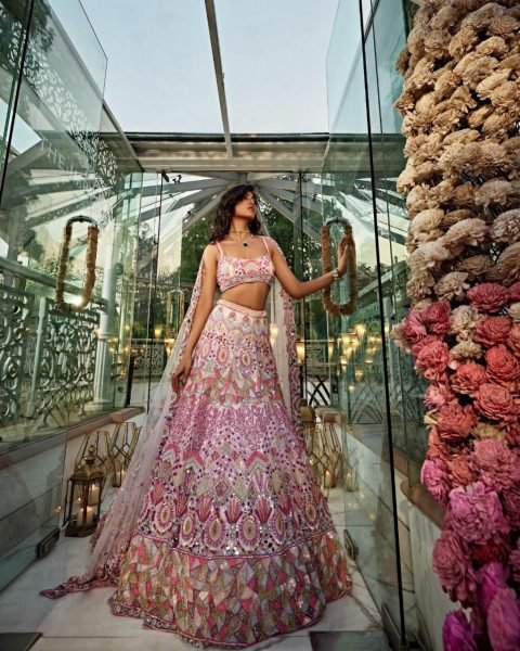 Pink Most Beautiful Latest Sequins Work Lehenga Collection Designer Lehenga Choli