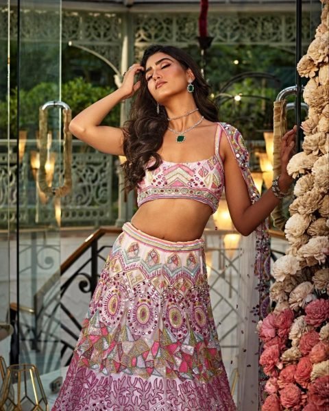 Pink Most Beautiful Latest Sequins Work Lehenga Collection Designer Lehenga Choli
