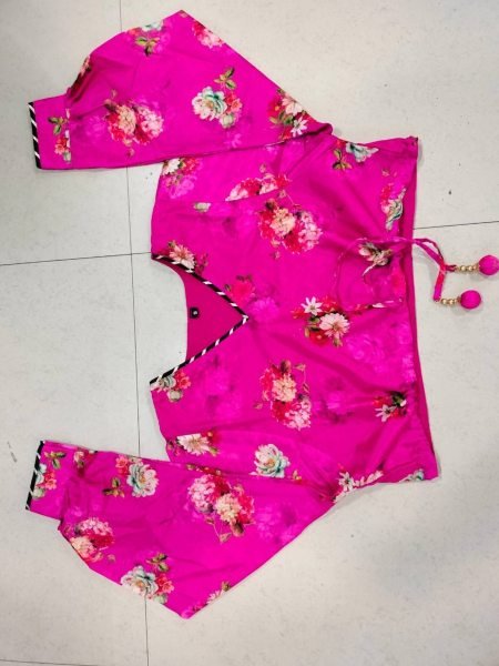 Pink ReadyMade Heavy Chinon Printed Lehenga Choli  Designer Lehenga Choli