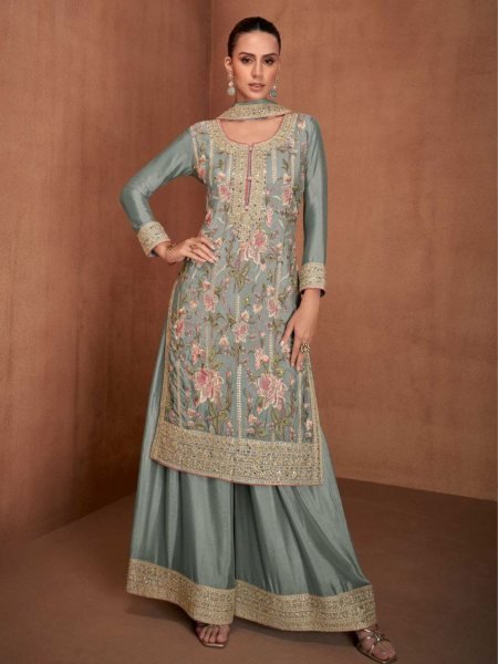 Pista Color Real Chinon Best Quality Suit Set  Salwar Kameez