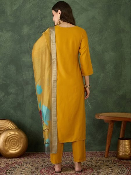 Playful Stitched Rayon Embroidered Kurti Set with Organza Dupatta at Manufacturer Rate  Straight Cut Long Kurtis