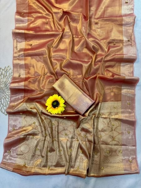 Plush Orange Patola Saree with Ghungroo Work and Banarasi Silk Fabric at Manufacturer  Sarees 