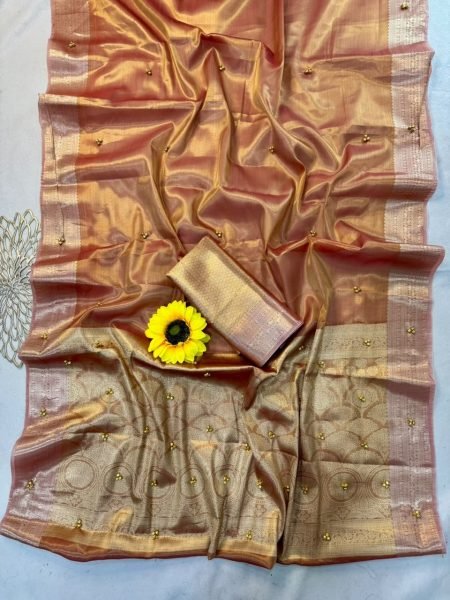 Plush Orange Patola Saree with Ghungroo Work and Banarasi Silk Fabric at Manufacturer  Banarasi Saree Wholesale
