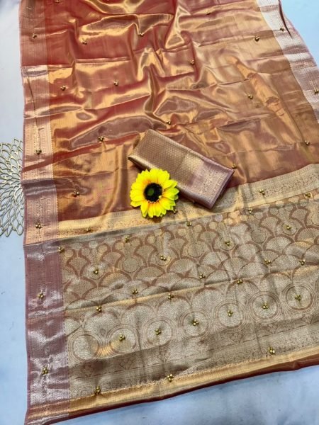 Plush Orange Patola Saree with Ghungroo Work and Banarasi Silk Fabric at Manufacturer  Banarasi Saree Wholesale