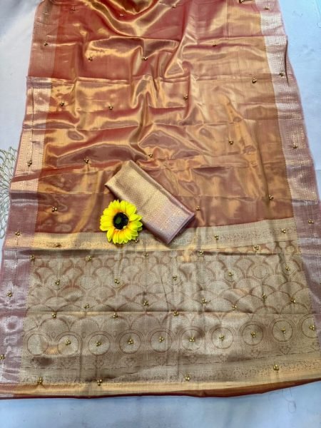 Plush Orange Patola Saree with Ghungroo Work and Banarasi Silk Fabric at Manufacturer  Banarasi Saree Wholesale