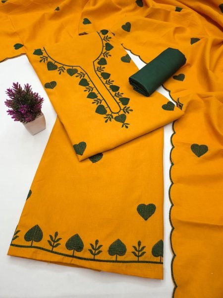 Portable Yellow Parampara Silk Suit with Multi Work and Santoon Bottom at Wholesale Rate Color Set Matching Dress Material Wholesale