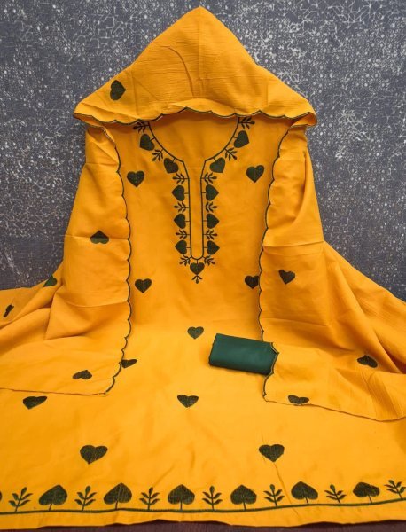 Portable Yellow Parampara Silk Suit with Multi Work and Santoon Bottom at Wholesale Rate Color Set Matching Dress Material Wholesale