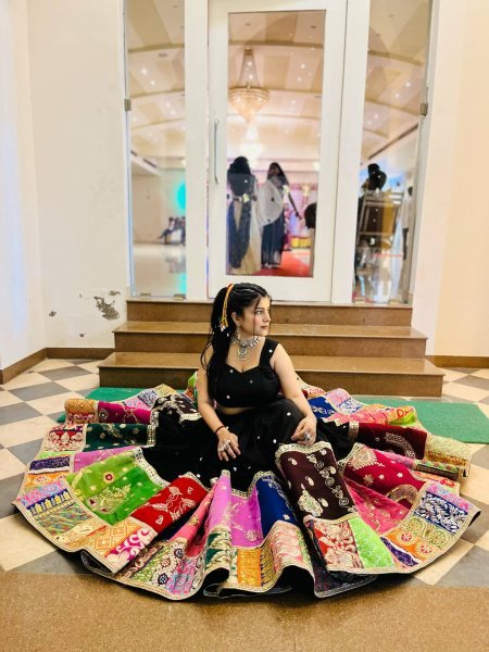 Practical Black Muslin Cotton Lehenga Choli with Real Mirror Work and Designer Koti at Manufacturer Rate Navratri Lehnega Choli