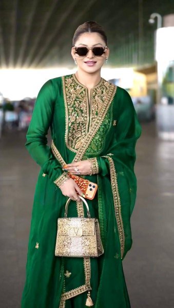 Practical Green Fandy Silk Embroidered Gown with Bottom and Dupatta at Wholesale Rate Ready To Wear Collection
